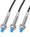 Three Inductive Proximity Sensor Switch M8 Approach No Contact Sensing, NO Normally Open PNP Output, 2mm Detection, 3.9ft Cable
