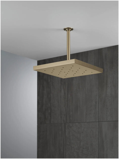 12-Inch Square Rain Shower Head With H2Okinetic Technology, 1.75 GPM, Universal Showering, Lumicoat Chrome Finish