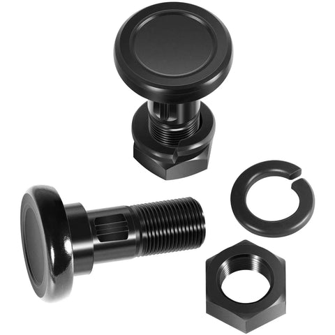 Rotary Cutter Blade Bolt Kit For Secure Attachment 2 Pack Replacement Fits Bush Hog Howse HICO Models Includes One And One Eighth Inch Fine Thread Bolts Nuts Washers, black steel bolts and nuts