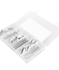 24 Piece Drywall Toggle Anchors And Screws Kit Carbon Steel Spring Loaded Hollow Wall Anchors in clear plastic case