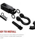 10 Piece D Ring Shackle Isolators And Washers Kit For Three Quarters Inch Rubber Towing Shackle Covers Black, components display