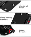 Matte Black 18 Pack Interior Door Hinges 3.5 Inch 5/8 Radius Round No Squeak Ball Bearing with smooth sliding mechanism