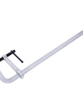 Top Tier Dropped Forged Steel F Clamps With Quick Release Handle Rock Hard 20 Inch Jaw Opening and 4-75 Inch Throat Depth Delivering A Massive 1400 Lbs Clamping Force Perfect For Welding And Woodworking Projects Sold As Pack Of 2, single F clamp shown.