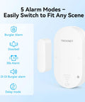Door Alarms For Kids Safety And Home Security, Two Way Door And Window Alarm, Two In One Alarm And Chime, Three Level Volume Control, Easy Install Door Sensor Alarm Set Of Three white sensor with 5 alarm modes