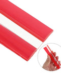 Self Adhesive Acrylic Continuous Hinges For Cabinets And Refrigerator Doors 150x33mm 2 Pack in red, close-up view