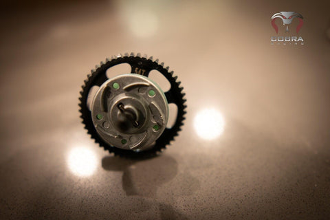 Close-up of 54T metal spur gear and clutch assembly, part of 4x4 RC Upgrade Kit: 54T Metal Spur Gear 32P With Full Clutch Assembly For Slash Rustler 4WD.