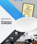 13 Inch Flush Mount LED Ceiling Light Fixture With 5CCT Dope Color Temperature, certificate, modern living room setting