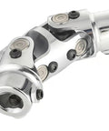 Three Quarter Inch To Three Quarter Inch U Joint Steering Shaft Coupler Powder Coated Chrome Finish, 125Mm Long, 4000 RPM