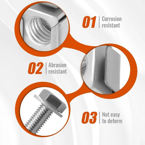 Heat Resistant Exhaust Manifold Fastener Kit With Beefed Up Heavy Duty U Nut And Bolt Set, Precision Machined Threads For Tight Anti Loosening Performance, Erosion And Anti Rust Coating For Auto Exhaust Manifold 1500, corrosion resistant steel