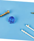 Blue Round Wheel Handwheel Outdoor Faucet Handle Replacement For Hose Bib And Spigot Stem 6.6mm Hole Aluminum Alloy Valve.
