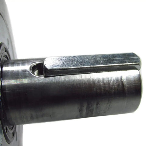 Lower Bearing Housing Assembly For Band Saw Replacement Part OEM A16360 Biro, steel shaft close-up