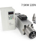 7.5KW Air Cooled CNC Spindle Motor With Automatic Tool Change BT30 For CNC Machines 380V Includes VFD 220V Kit
