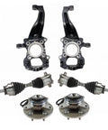 No Hassle Front CV Axle Shaft Kit And Steering Knuckles With Hub Bearings 4WD 6 Lug includes components for 2005-2008 Ford Truck.