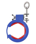 Wire Guide Pulley Roller Cable Tray Clamp Nylon Steel Build Heavy Duty Wiring Helper With 25Kg Capacity Dark Blue Quick Mount For Smooth Routing Through Corners, blue and red clamp pulley