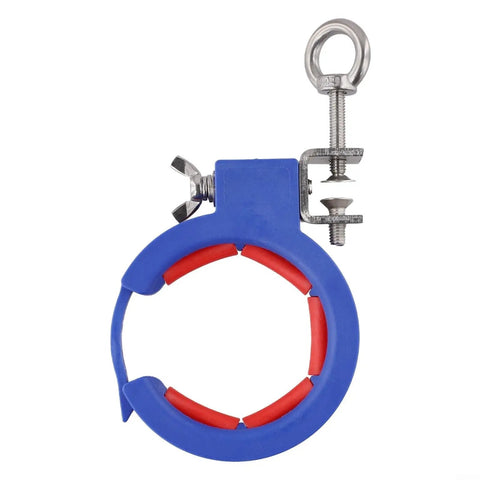 Wire Guide Pulley Roller Cable Tray Clamp Nylon Steel Build Heavy Duty Wiring Helper With 25Kg Capacity Dark Blue Quick Mount For Smooth Routing Through Corners, blue and red clamp pulley
