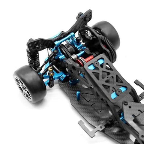 Rear Wheel Drive Drift Frame Kit For One-Tenth Scale Mini RC Cars with upgraded DIY drifting frame and ultra wide angle steering