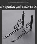 Heavy Duty Corner Brackets Four Pack L Shape Shelf Supports Rust Proof Iron Angle Braces for Secure Wall Mounting, black design