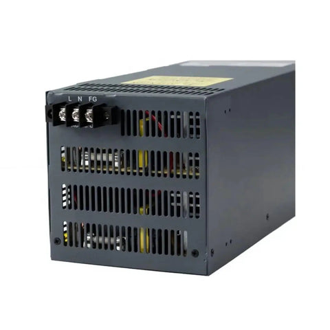 Back view of Knockout Industrial Switching Power Supply Converts Ac 220 Volts Into Relentless Dc 24 Volts At 50 Or 100 Amps.