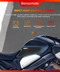 Grippy Fuel Tank Pad Protector Stickers Set For Honda CBR650R CB650R 2019 2020 2021 2022 2023 Black Anti Slip Tank Guard 3 Piece Decal Kit Made From Premium PVC Rubber With Scratch And Abrasion Defense on bike