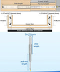 Diagram of Heavy Duty Full Extension Drawer Slides With Screws Ball Bearing Side Mount 80 Inch 500 Lb Load Capacity installation.