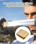 Golden Brass Habaki Collar Clip For Samurai Swords Ferrule Handguard Katana Wakizashi Tanto Blade Protector Martial Arts Accessory