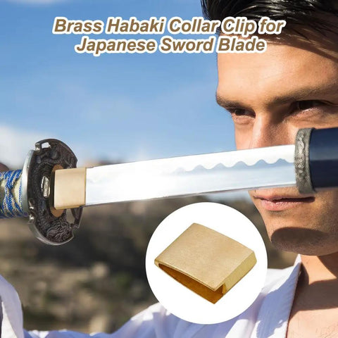 Golden Brass Habaki Collar Clip For Samurai Swords Ferrule Handguard Katana Wakizashi Tanto Blade Protector Martial Arts Accessory