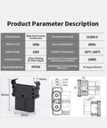 Heavy Duty DC Battery Connectors For Forklifts 150V 80A 160A 320A Power Plug And Wire Set Male And Female With 100cm Cables Easy Install Industrial Grade Charging And Power Distribution Kit product specs diagram, 96x69mm connector