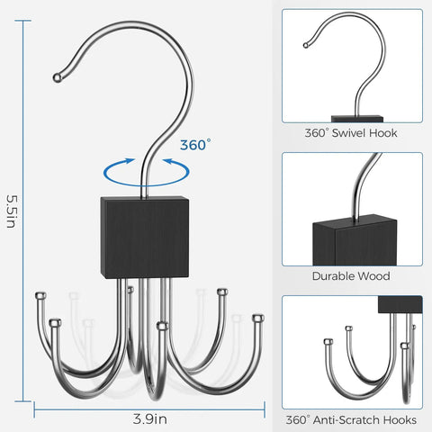 Two Pack Premium Belt Hanger Closet Organizer Keeps Your Closet Tight With A Smooth Swivel Design That Easily Stashes Up To Twenty Four Straps And Clears Clutter Dead Simple Without Any Drama