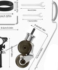 Heavy Duty Pro Grade Sheet Metal Cutter Attachment For Electric Drills With Double Headed Nibbler, tool dimensions and parts