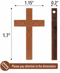 Hella Sturdy Wooden Cross Charms Bulk Pack Of Sixty Pocket Size Beads 1.7x1.15x0.2in pre drilled for DIY projects.
