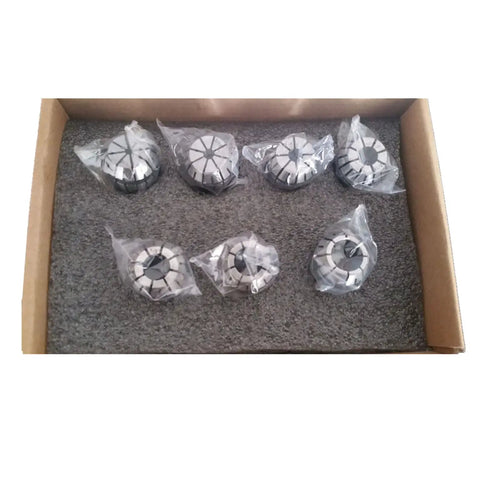 Boxed ER20 Spring Collet Set 7-Pack 1/8 To 1/2 Inch, Pro Grade Steel, Heavy Duty Grip For CNC, High Precision 0.015mm Tolerance, 1065 Carbon Steel