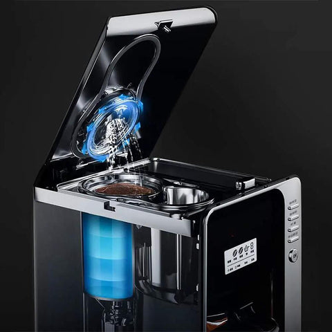 Fully Automatic Bean To Cup Coffee Maker With Built In Grinder Removable Reservoir And Smart Thermal Insulation for easy access to water reservoir.