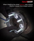 Installing Lug Centric Wheel Spacers 0.5 Inch Thick Boost Offset For Chevy GMC Toyota Honda Ford Trucks SUV with torque wrench.
