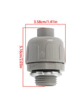 Heavy Duty Half Inch Npt Conduit Connectors 180 Degree Straight Wire Cable Grip 150 Pack tool free slide design with gray plastic housing.
