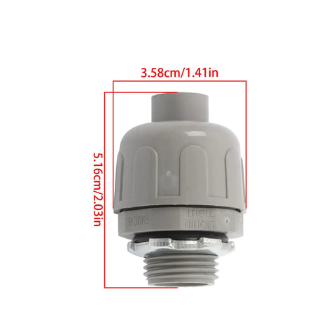 Heavy Duty Half Inch Npt Conduit Connectors 180 Degree Straight Wire Cable Grip 150 Pack tool free slide design with gray plastic housing.