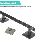 Rustic Matte Black 12 Inch Rhombus Barn Door Handles For Sliding Doors Heavy Duty Solid Metal Pull Handles For DIY Barn Door Gate Shed Or Garage Durable Mounting Hardware Included Versatile Rustic Modern Style