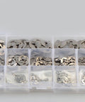 Pro Grade Stainless Steel Retaining Ring Kit Snap Ring Set M1.5 To M15, 400 Pcs External E Shaped Rings In Box