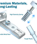 Slick Bifold Closet Door Hardware Kit As Heavy Duty Bi fold Sliding Accordion Door Repair Parts with durable metal bracket and tough plastic components.