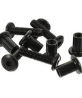 Heavy Duty 10 Pack Countersunk Binding Screws And Barrel Nuts For Furniture Hardware And Photo Album Crafting With Dang Solid Metal Construction And Sweat Free Assembly For Everyday Diy Tasks, black metal screws and barrel nuts.