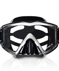 Panoramic Three Window Snorkel Mask Go To Gear With Tempered Glass Anti Fog Seal Nose Cover No Leakage For Snorkeling Freediving And Swimming Black