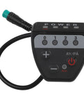 Cool New LED E Bike Display Meter Works With 36V Or 48V Bikes And Supports The Hot 02Omd Protocol For Sweet Accurate Voltage And Gear Readings On Any Ride In Stormy Or Sunny Weather, black wired handlebar control panel with power and speed buttons