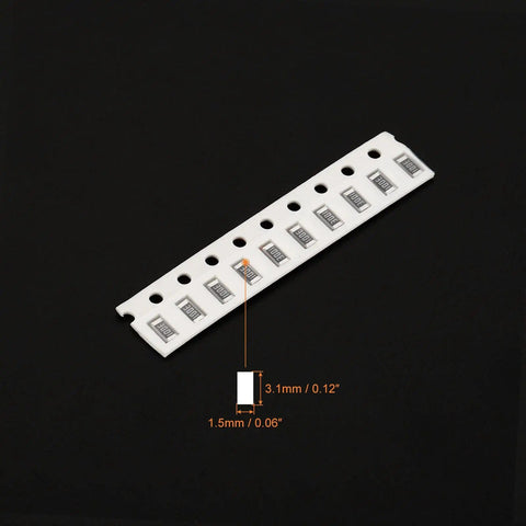 1206 SMT Resistor Kit With 460 Pieces Featuring 46 Values From 10 Ohm To 1 Mega Ohm One Quarter Watt Surface Mount Chip Resistors Assortment