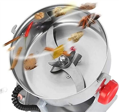 High Speed Grain Grinder Mill For Spices Herbs Pepper Pulverizer, Swing Type Commercial Powder Machine in action