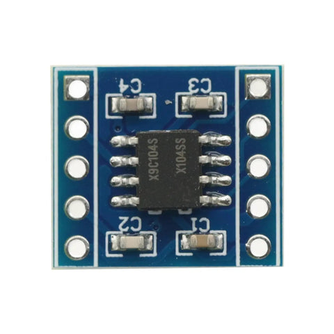 Digital Potentiometer Module For Bridge Balance With 31 Steps, 3.2K Or 3.3K Ohms Per Step, Auto Save On Power Loss, X9C104S Chip Close-Up