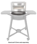 Lazy Susan Turntable for Pi Pizza Oven No Fuss 360 Degree Rotation Wood Fired Pizza Accessory on gray stand setup
