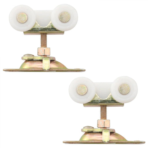 2 Pack Three Quarter Inch Sliding Door Rollers With Four Mounting Screws Silent Hanging Wheels For Pocket Doors Closet Doors Bypass Tracks And RV Accessories Easy To Install With Durable Precision Wheels For Smooth Quiet Sliding
