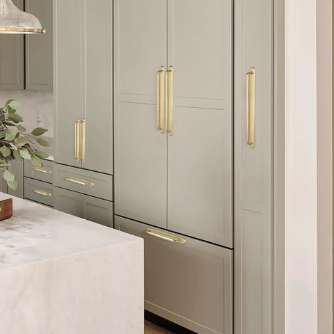Champagne Bronze Cabinet Pulls 2 Pack With Backplates, 7.5 Inch Center To Center Drawer Handles on modern kitchen cabinets