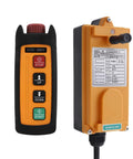 Compact Wireless Industrial Electric Chain Hoist Crane Remote Control Transmitter And Receiver For Mini Overhead Lifting Systems with ergonomic grip.