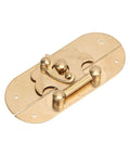 Old School Jewelry Box Lock With Exquisite Brass Texture Latch Antique Style Cabinet Lock For Boxes Engraved Brass Surface Decor