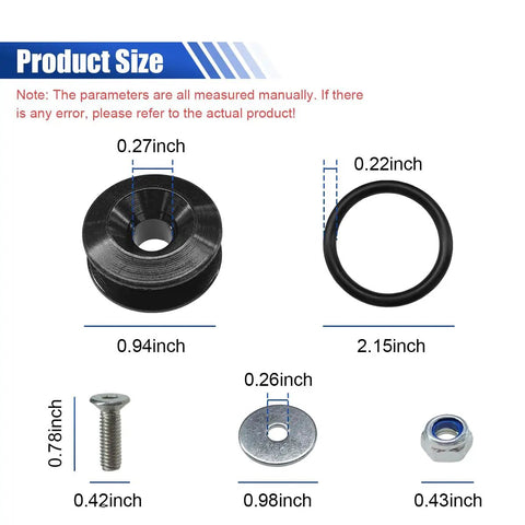 Universal Car Bumper Quick Release Clips Kit With Washer And Stainless Steel Screws For Front And Rear Bumpers product size diagram
